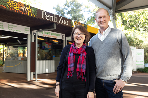 Senior members out the front of the Zoo entrance