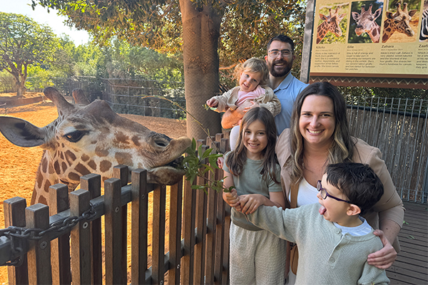 Family on the Giragge Tower at Perth Zoo