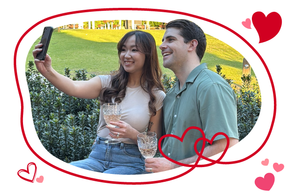 Couple taking a selfie